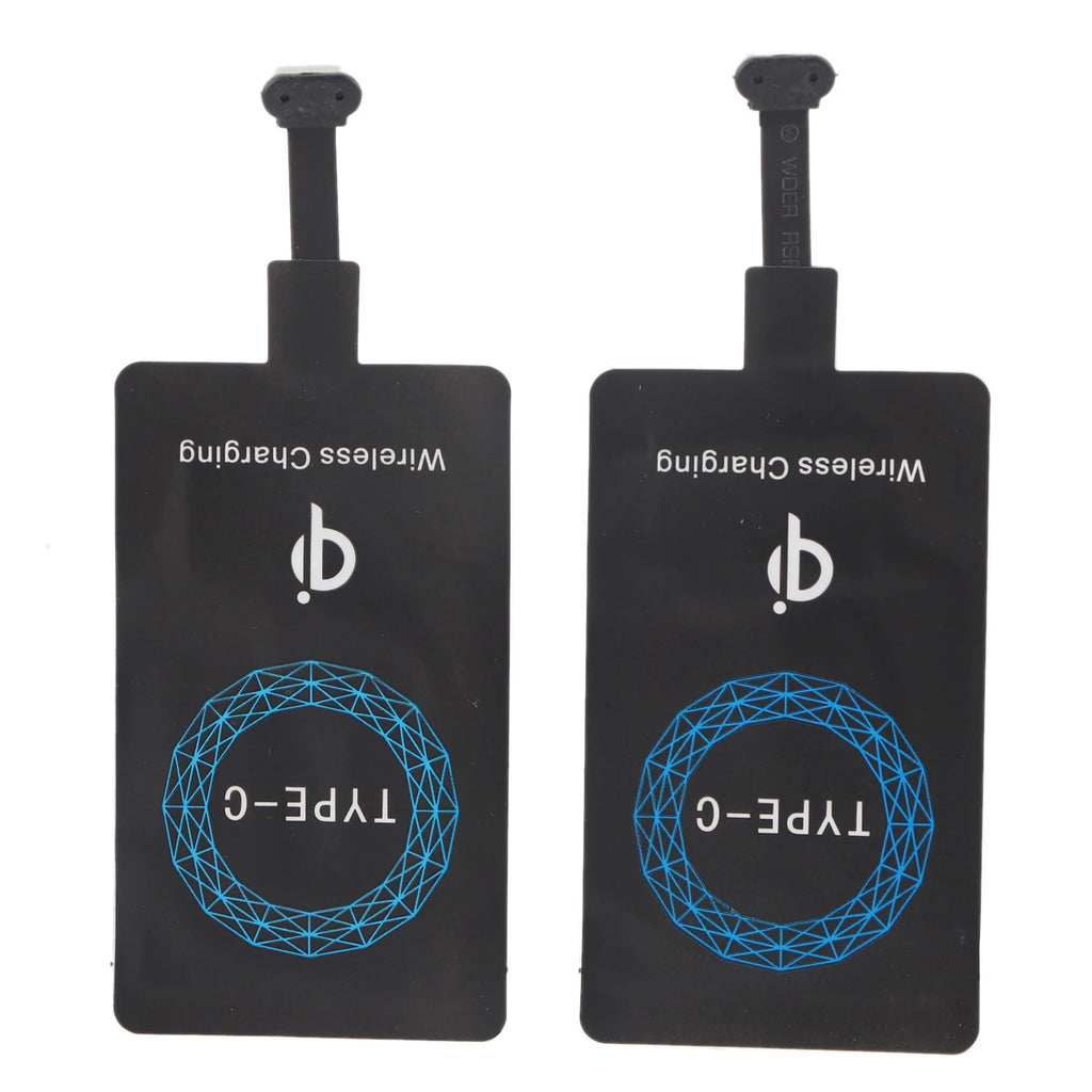 2PCS Type C  Wireless Charger Self Adhesive Sticker Charging Receiver for Mobile Phone