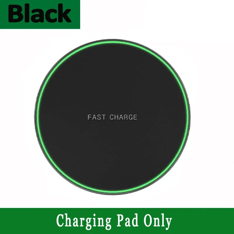 Wireless Charger Pad For iPhone 17 16 15 14 13 12 11 X Pro Max XR 8 Samsung Xiaomi Huawei LG Phone Fast Charging Docking Station