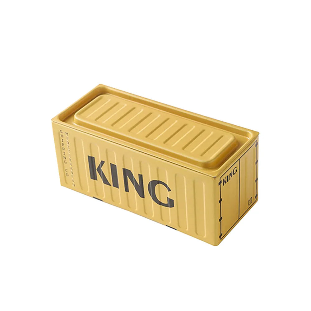 Mini Compact Iron Storage Container - Creative Desktop Organizer Desk Organizer Metal Box for Rings Chargers Pens Coins Jewelry