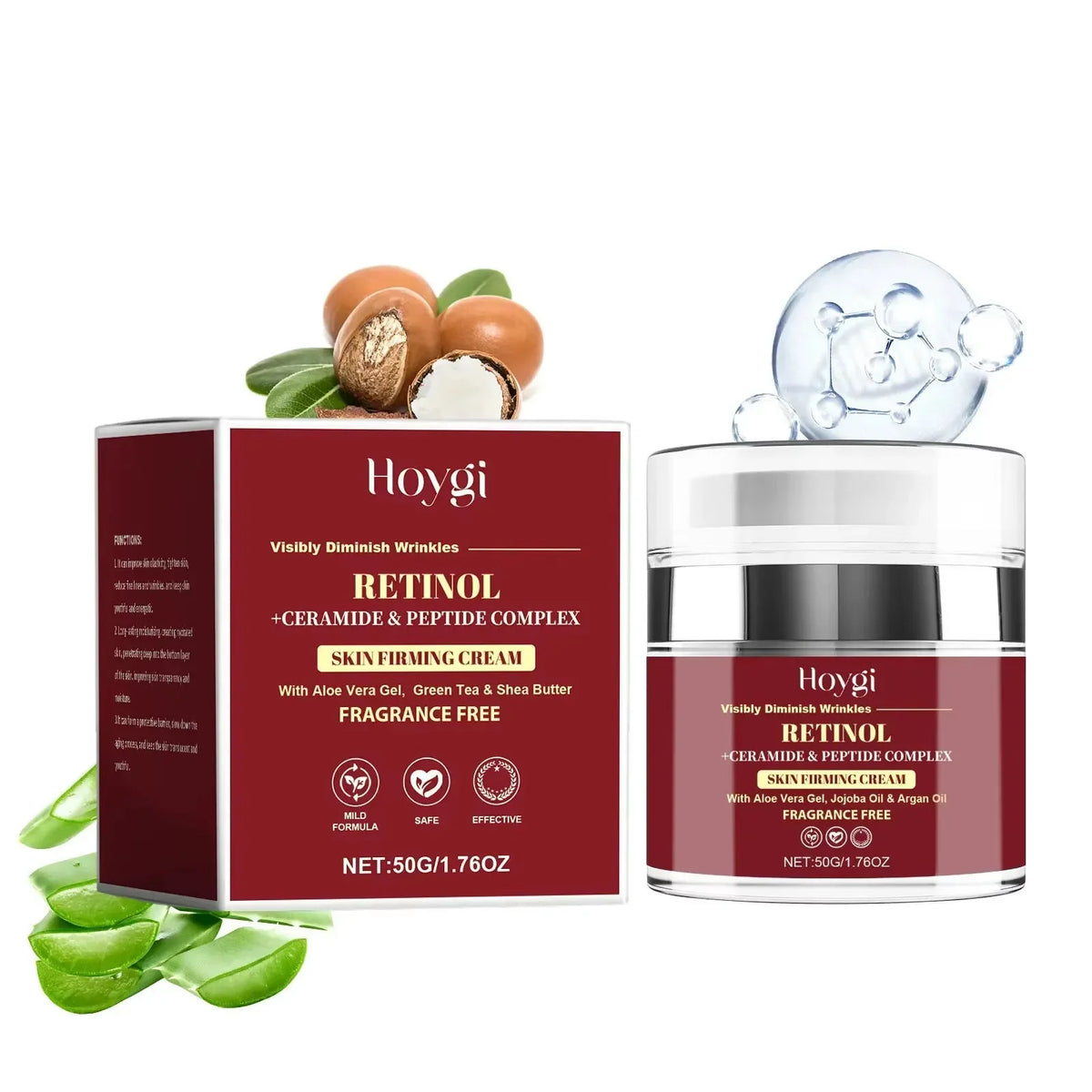 Retinol Anti-wrinkle Face Serum Instant Anti-Aging Lift Firming Fade Fine Line Moisturizing Brighten Skin Care For Men Women 50g