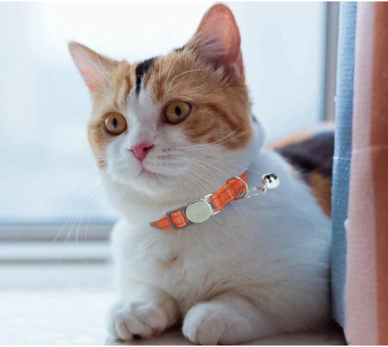 Personalized Cat Collar Pet ID Tag Name Custom Free Engraved ID Nameplate Kitten Puppy Anti-lost Nametag Safety Buckle Necklace