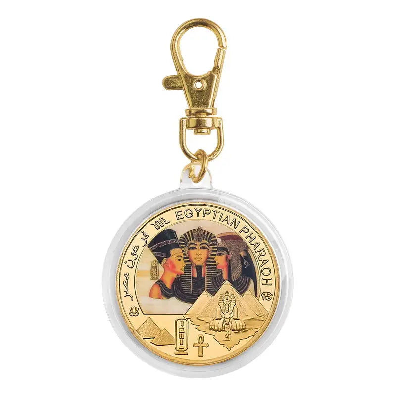 Egyptian Pharaoh Gold Plated Commemorative Coin Egypt Challenge Coin Art Craft Souvenir Business Gift for Collection Home Decor
