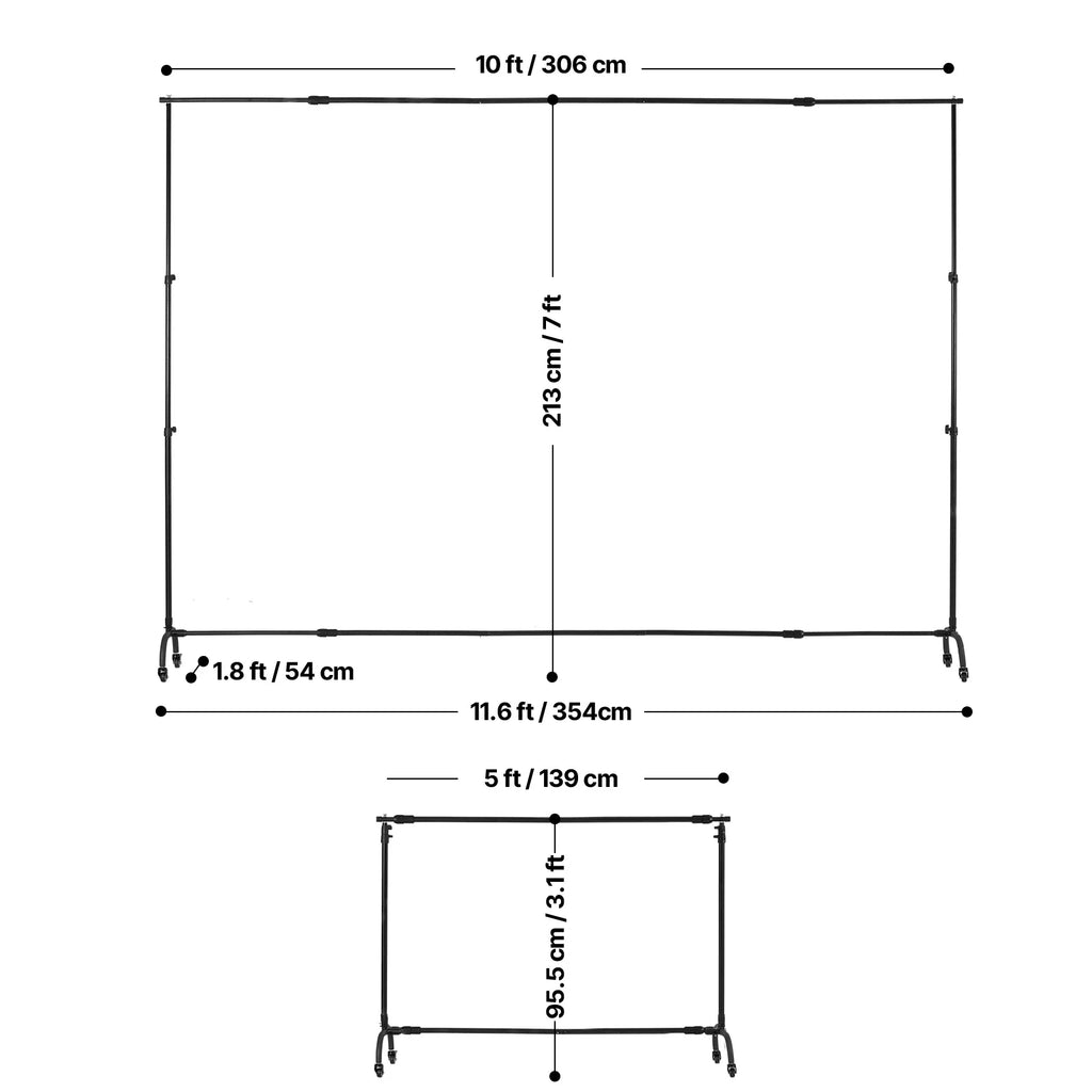 SucceBuy Backdrop Stand Adjustable Photo Backdrop Kit Heavy Duty