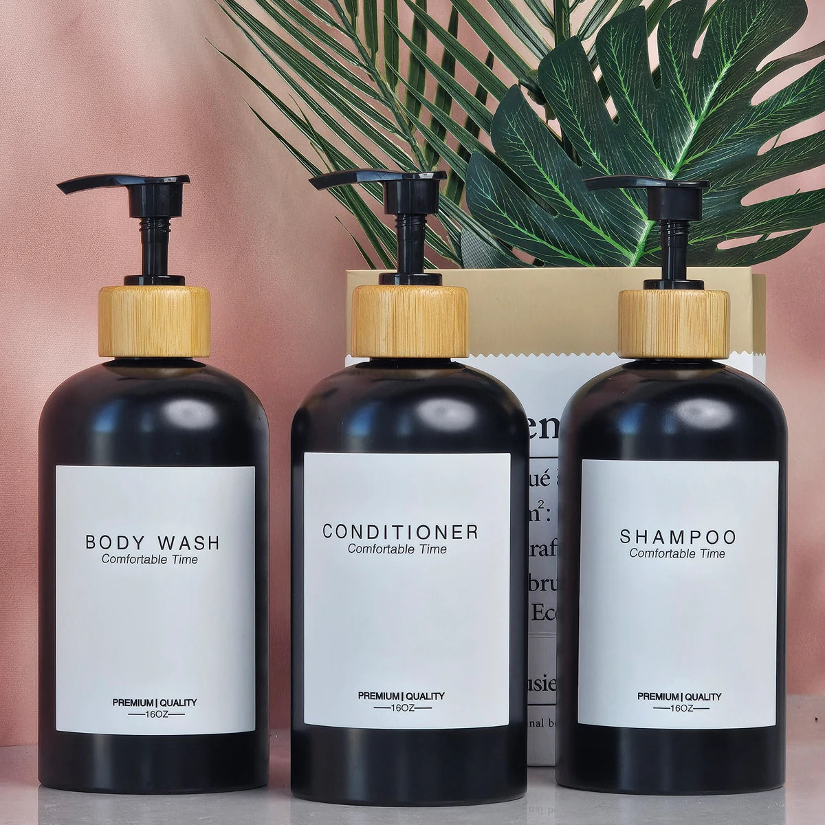 Boston Shower Soap Dispenser Bathroom Liquid Shampoo Soap Bottle Refillable Kitchen Hands and Dish Soap Bottle for Home Decor