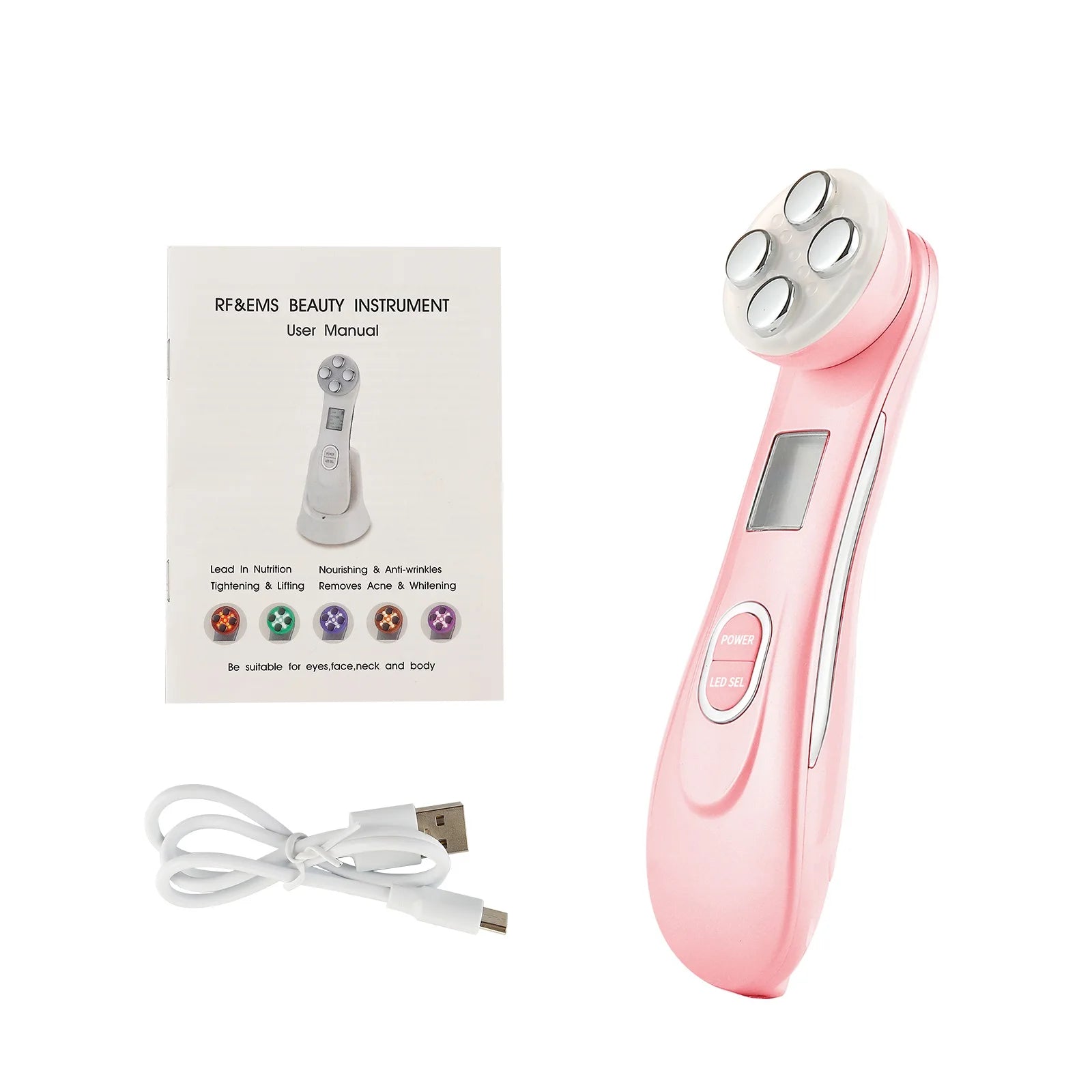 5-IN-1 RF EMS Electroporation Radio Frequency LED Photon Beauty Device Skin Lifting Tighten Anti-Wrinkle Skin Care Face Massager