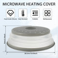 Microwave Splatter Cover 10.5inch Collapsible with Handle Multi Functional Microwave Plate Cover BPA Free Dishwasher-Safe