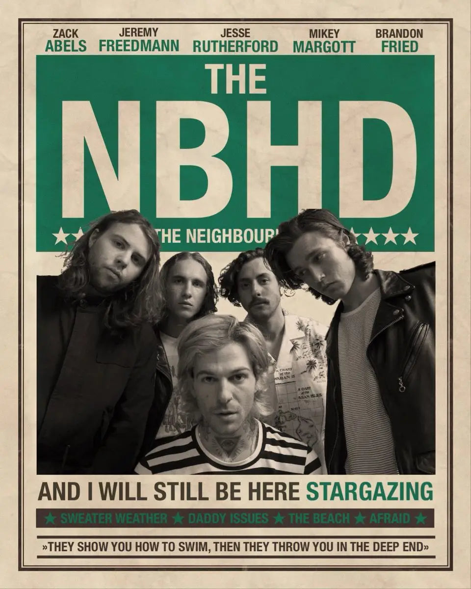 Vintage The Neighbourhood Wiped Out Album Music Cover Minimalist  Art Poster Canvas Painting Wall Prints Picture Room Home Decor