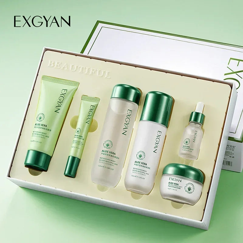 eCentella Asiatica Polypeptide Skin Care Set Aloe Moisturizing Oil-controlling Face Serum Cream Lotion Set Ascorbic Acid Essence
