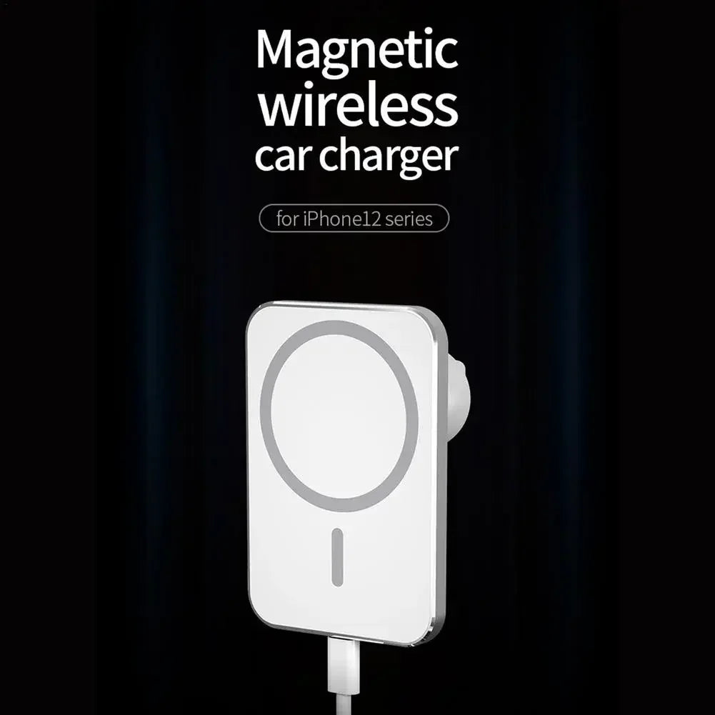 15W Qi Car Charger Type C Mobile Phone Magsafing Wireless Charger Car Mount Magnetic Holder For IPhone12 13 Pro Car Charging