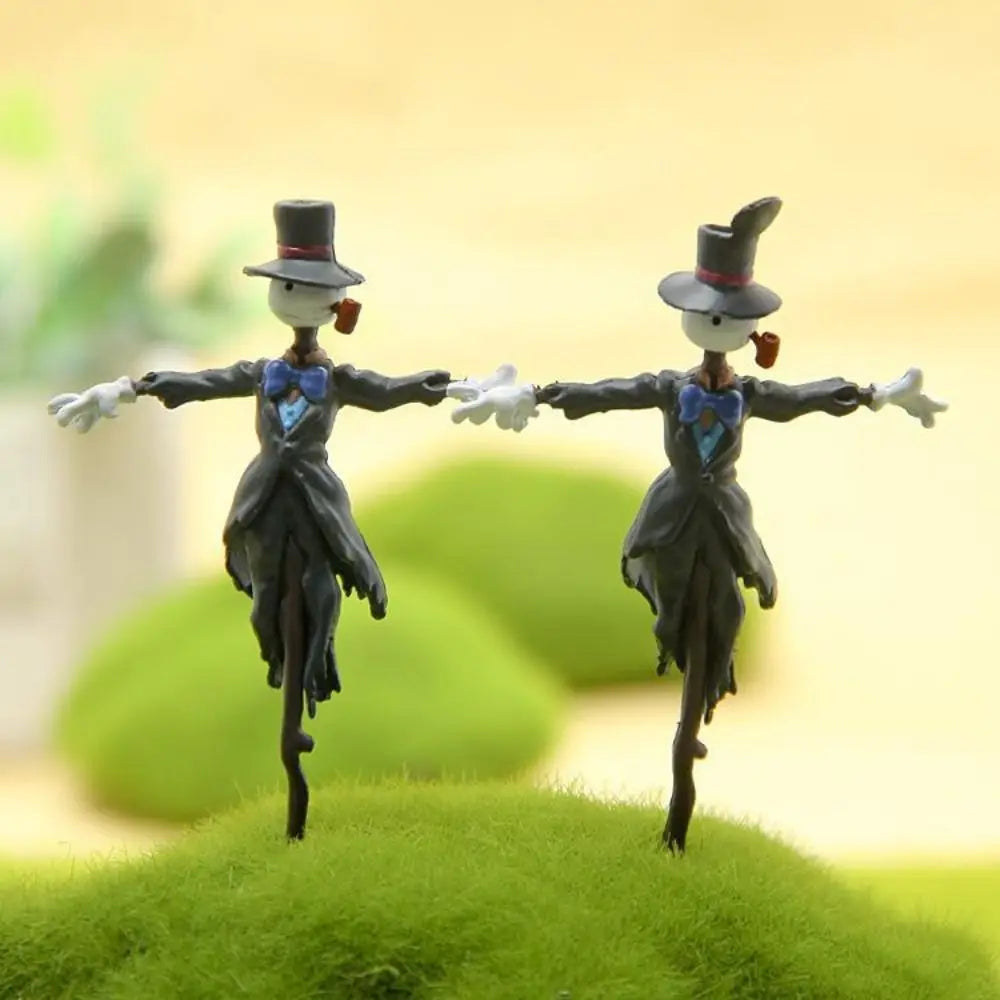 New DIY Landscape Decoration Mini Resin Scarecrow Statue Funny Cartoon Toy Ornaments
