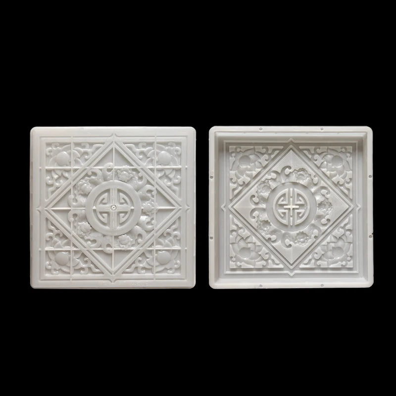 Step Stone Cement Mold Square Courtyard Paving Brick Step Stone Ceramic Tile Garden Lawn Floor Cement Brick Bluestone Model