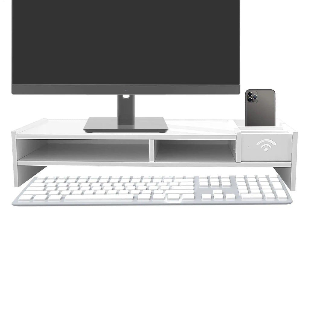 3-Tier Desk Organizer Shelf Desk Riser Height Adjustable Computer Stand Desk Shelf Riser Computer Shelf Storage Rack Stand Riser