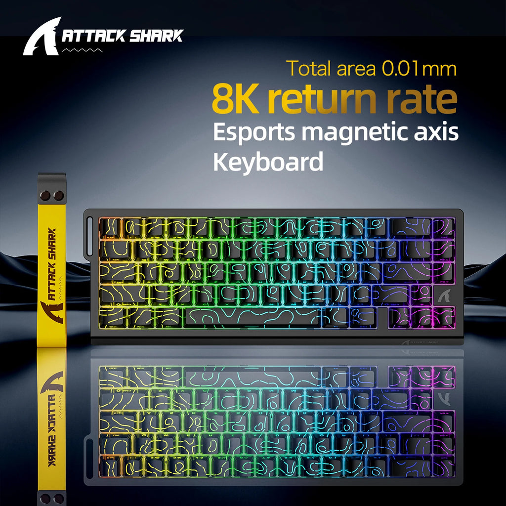 ATTACK SHARK X68HE X68Pro He Magnetic Mechanical Keyboard for