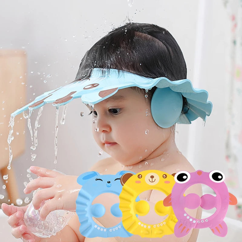 Adjustable Kids Shower Cap with Ear Protection