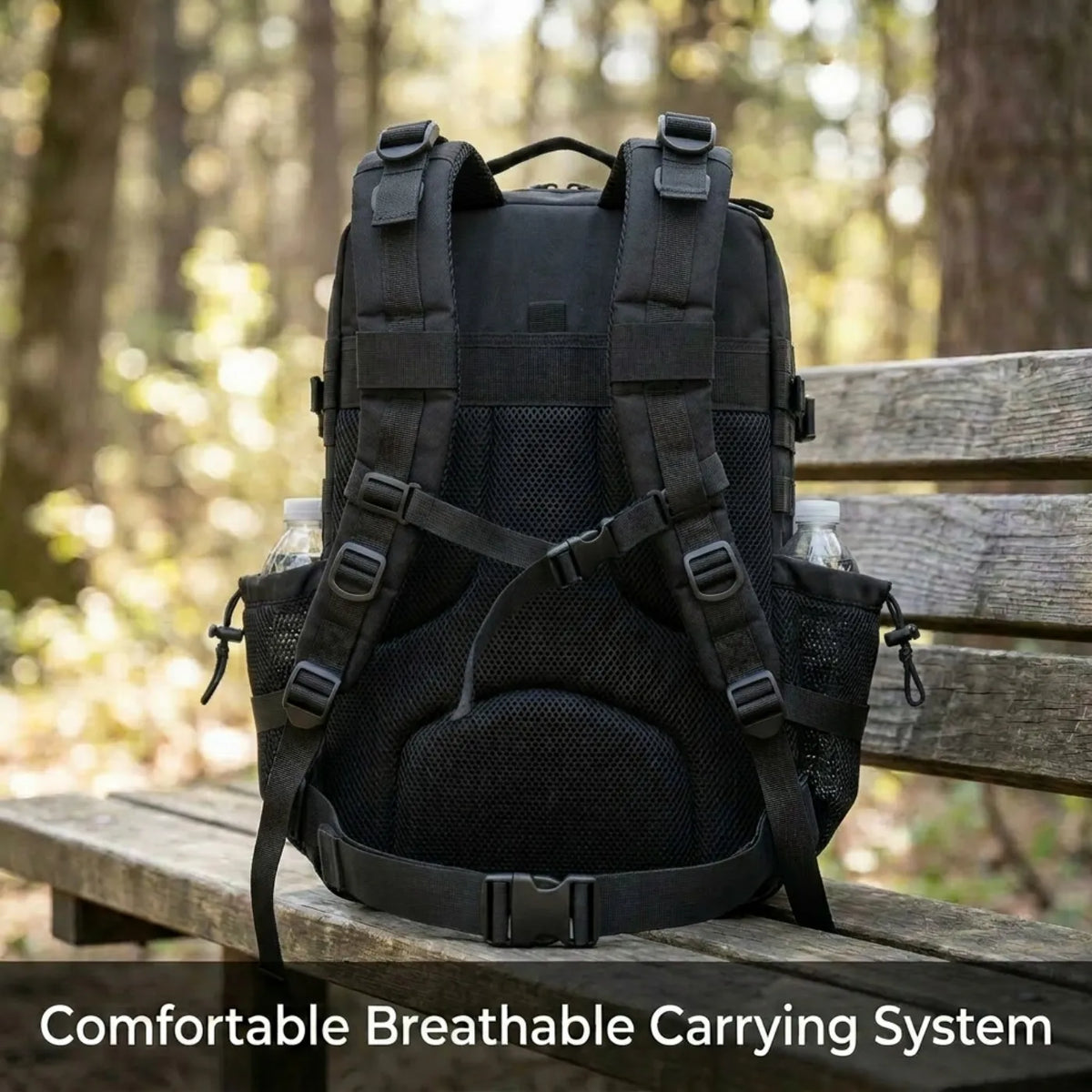 45L Large Capacity Tactical Backpack Hunting Rucksack with Dual