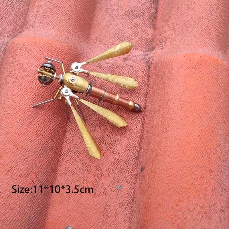 Steampunk mechanical insect big pocket insect model handmade metal creative crafts ornament personalized gift