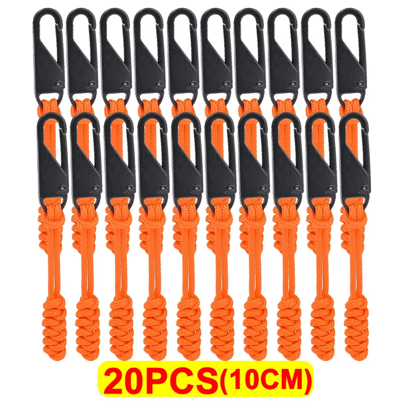 Universal Metal Zipper Pull Outdoor Bag Zipper Pull Head Umbrella Rope Woven Zipper Replaceable DIY Craft Sewing Tool Repair Kit