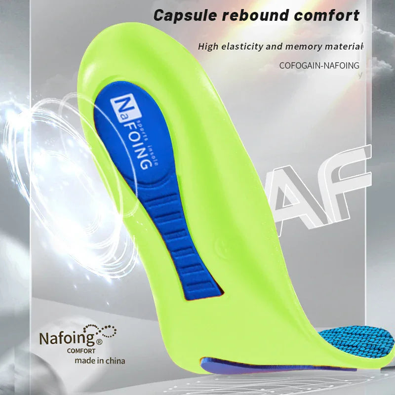 Orthopedic Insoles for Feet Sport Shock-absorbing Insole for Shoes Arch Support Plantar Fasciitis Templates Pads Men Women Sole
