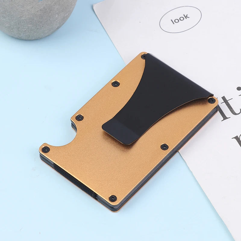RFID Slim Minimalist Wallet For Men Women Credit Card Holder With Money Clip Thin Design For Pocket Camping Activities