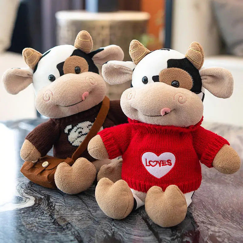 Hot Toys Cute Cow Doll Little Cow Plush Toy Chinese Zodiac Doll