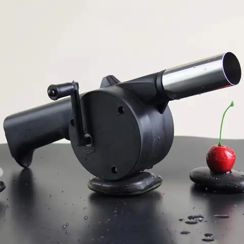Outdoor Barbecue Fan Hand-cranked Air Blower Portable BBQ Grill Fire Bellows Tools Picnic Camping Accessories Barbeque