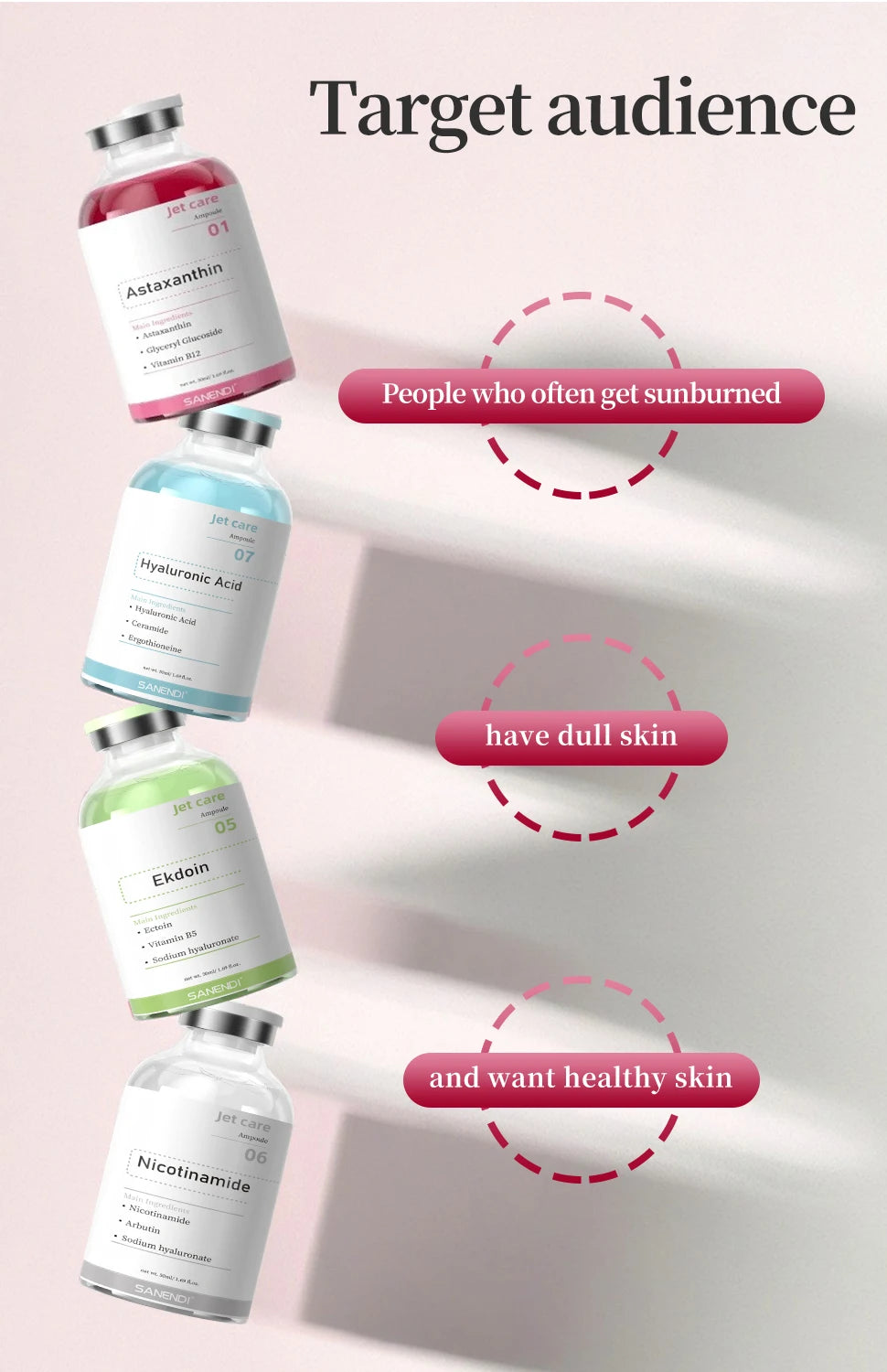 2 in 1 Salmon DNA &Jet Care VC serum firming deep skin care moisturizing whitening ampoule facial anti-aging Whitening Set