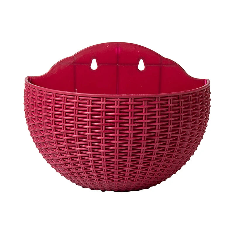 Flower Pot Exquisite Wall-mounted Plastic Wall Hanging Basket Flowerpot For Outdoor Garden Balcony Planter Bucket Home Decor New