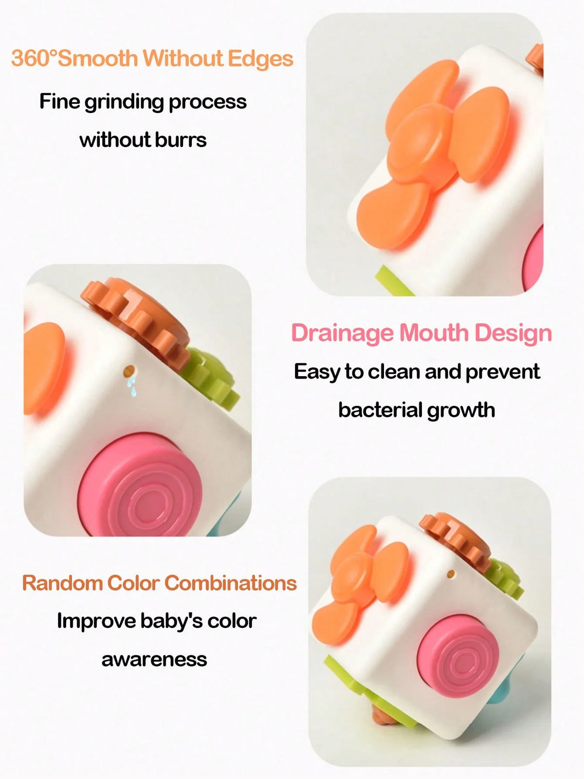 6 in 1 Montessori Educational Toys Sensory Busy Board Baby Practice Skills Cube Fidget Educational Toys for Girl Boy gift