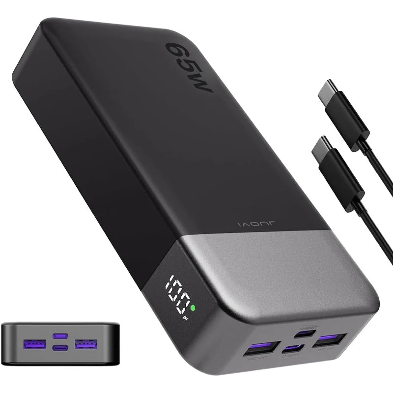 JUOVI Power Bank 65W 20000mAh Laptop Portable Charger