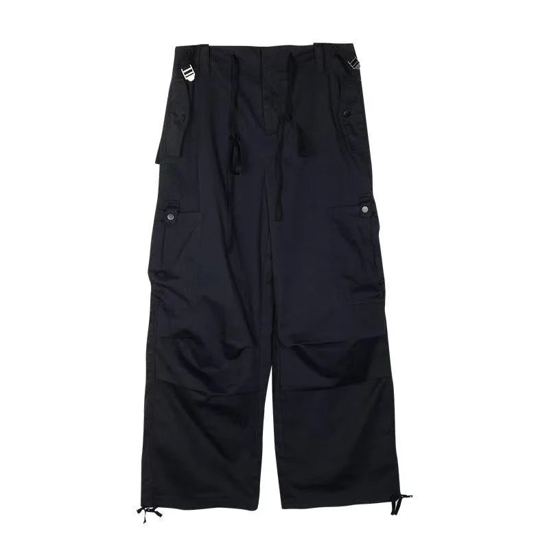 Hip Hop Retro Green Cargo Pants Women Y2K Fashion Harajuku Loose