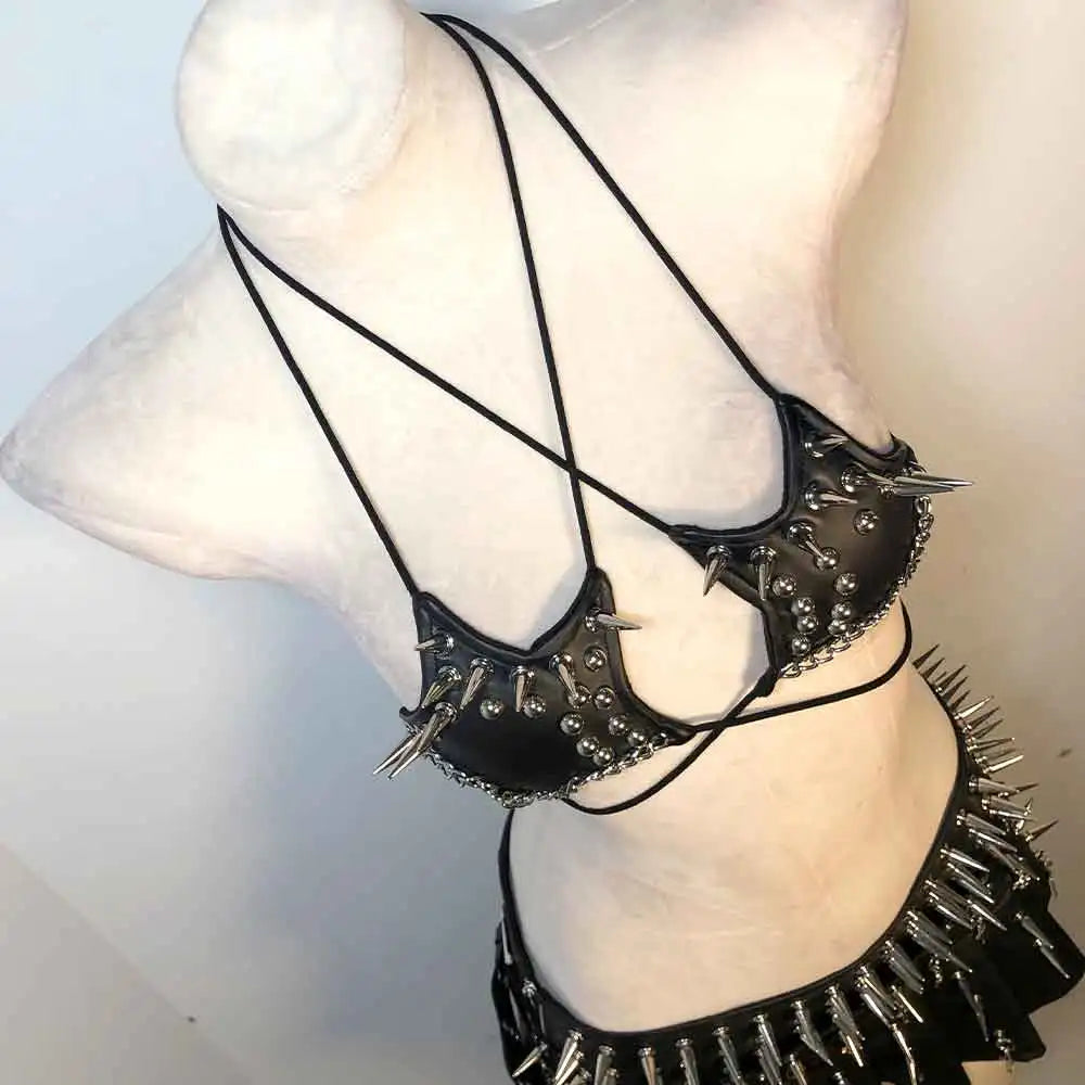 Punk Rock Goth E-Girls Gothic Tank Y2K TOPS Festival Emo Rave