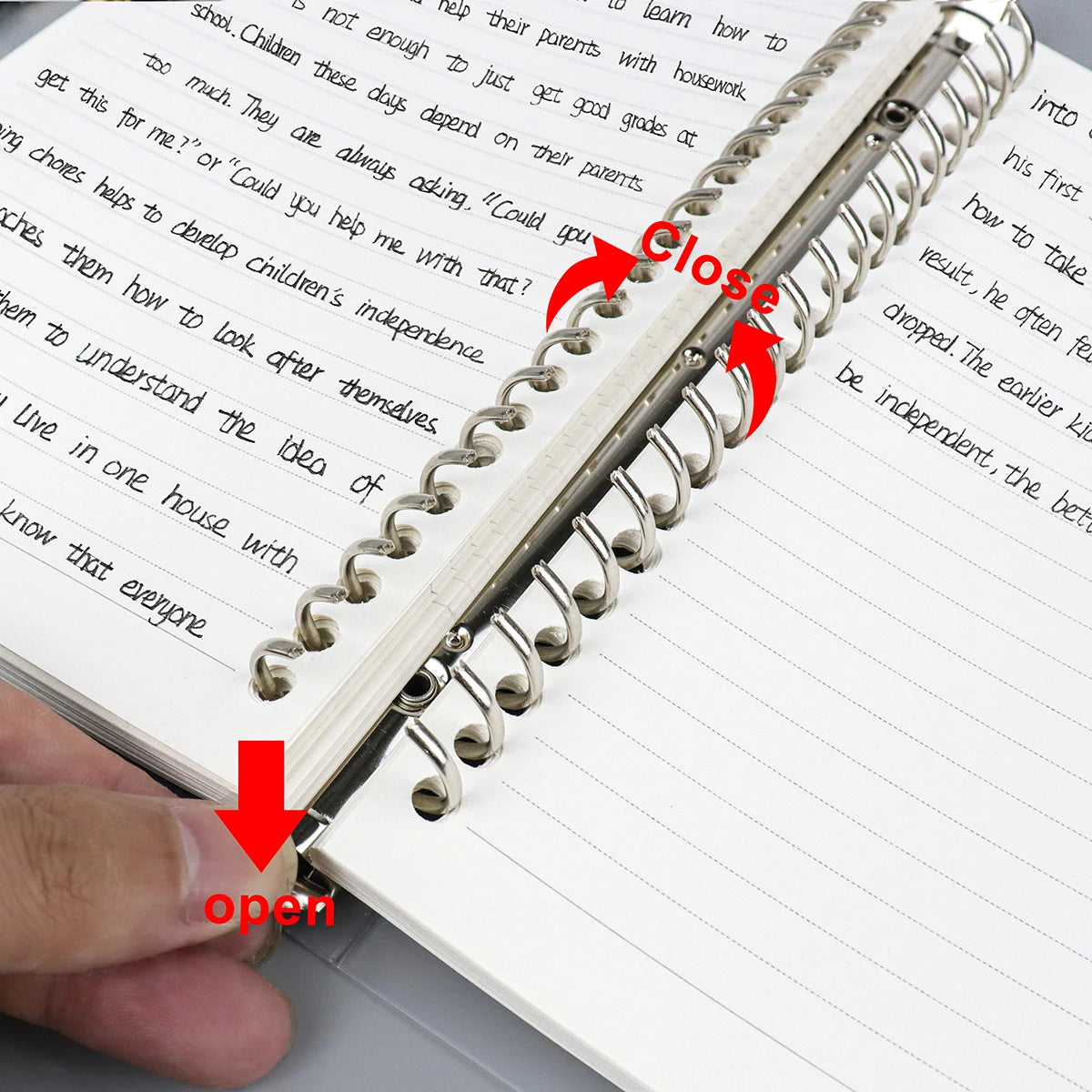 A4/B5/A5 Loose Leaf Refill Binder Notebook Blank/Line/Grid/Cornell Replacable Metal