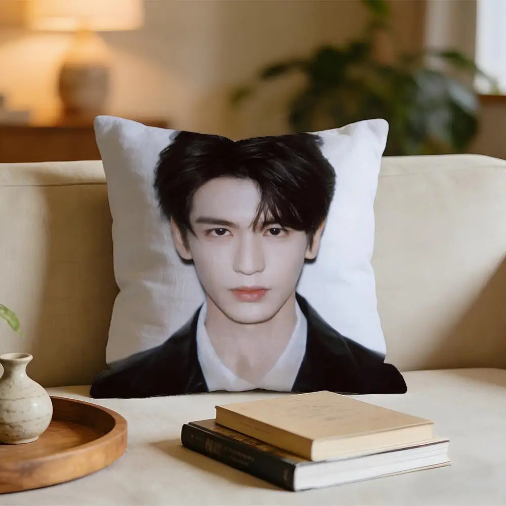 Cool Actor Zhang Linghe Cushion Cover Short plush pillowcase for bed sofa car，washable