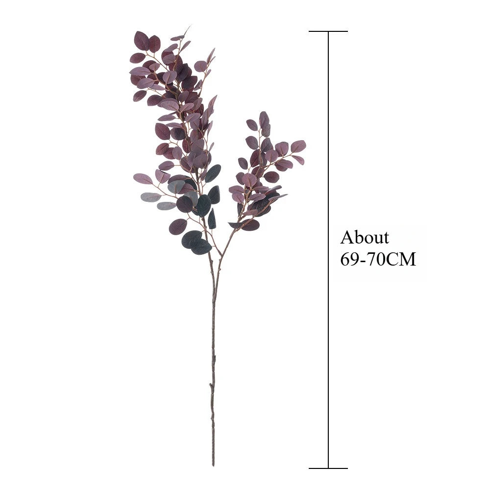 27IN Artificial Red Loropetalum Leaves Faux Flowers Home Decor Wedding Decoration Shop Window Display