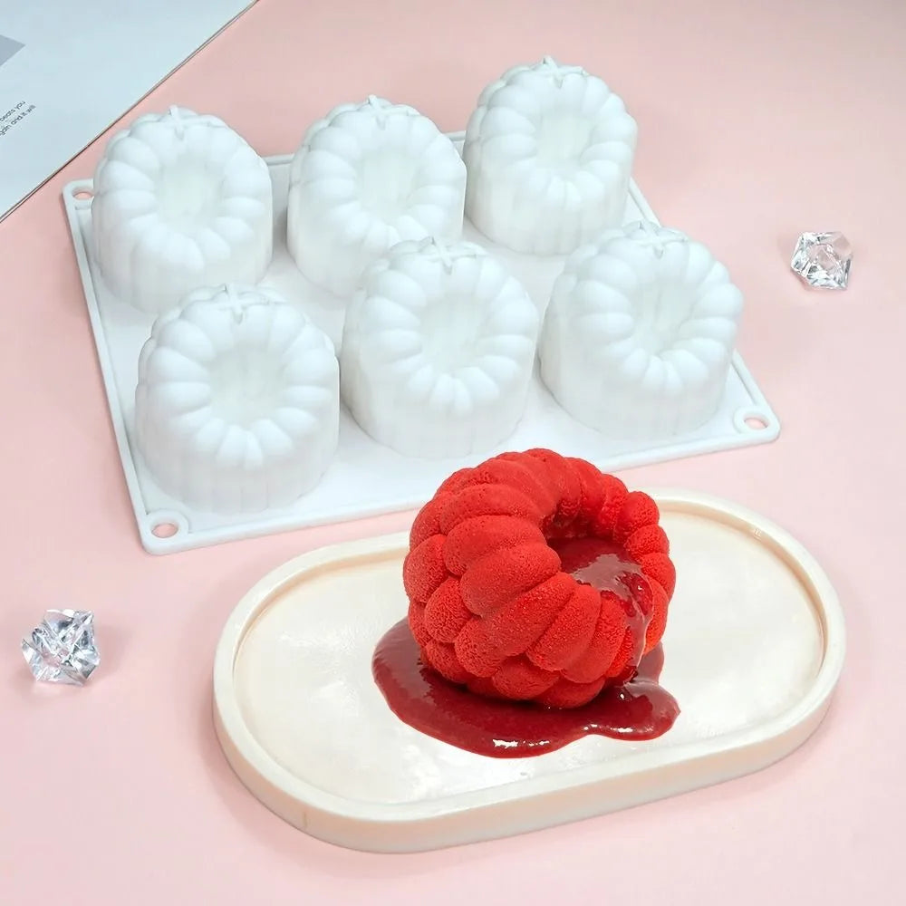 Food-Grade Silicone Raspberry Shaped Mold Fruit Design Reusable 6-Cavity Baking Mold Heat-Resistant BPA-Free