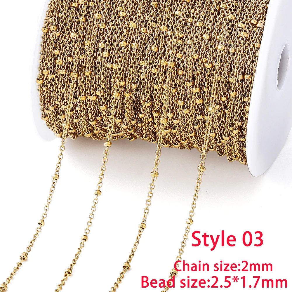 No Fade 2Meters Stainless Steel Chain Cross Chain with