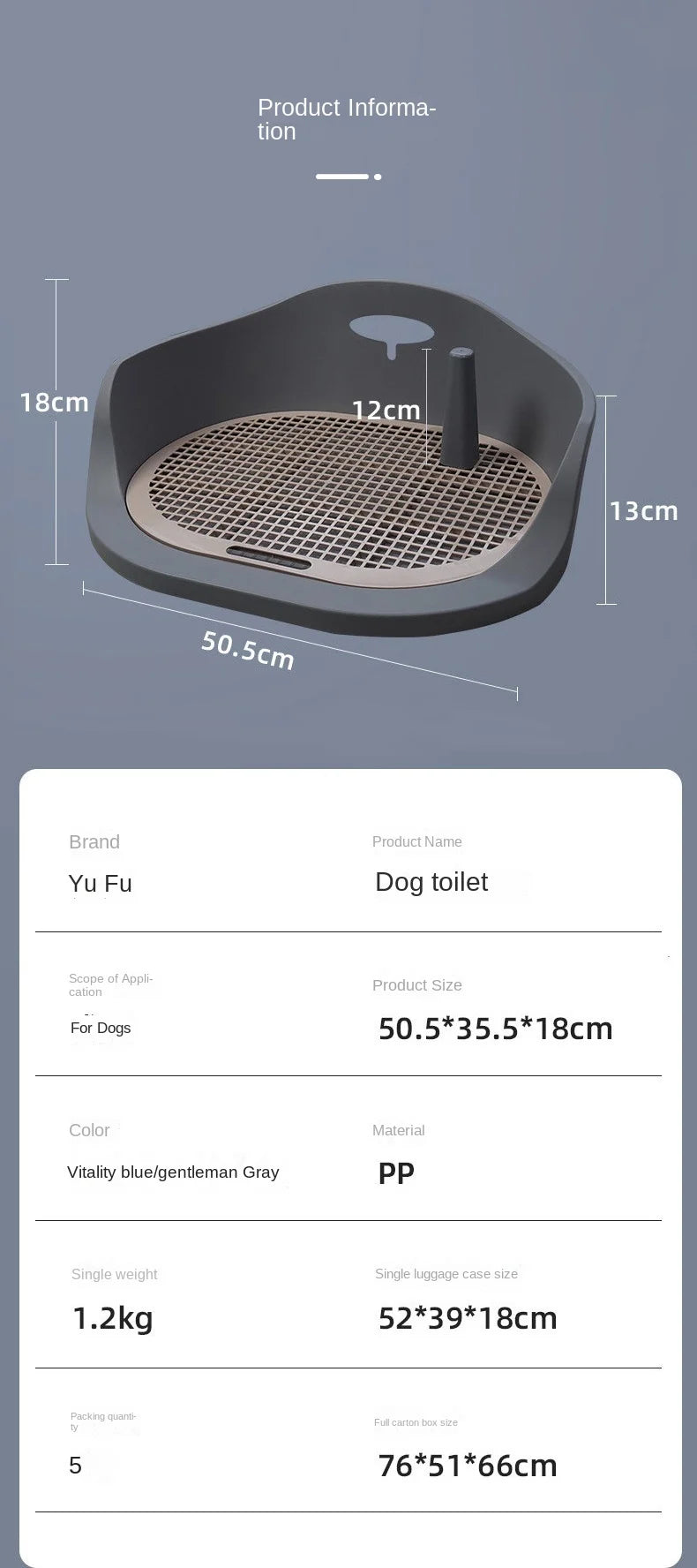 Dog Pee Tray Bedpan Indoor Simple Training Urinal Size Flat Grid With Column Pet Waste Toilet Pool For Dogs