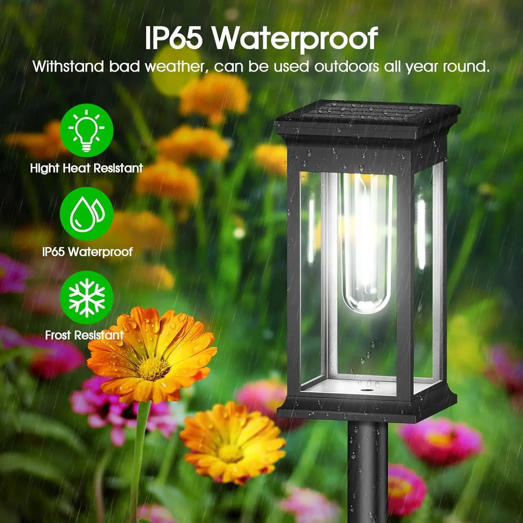 Waterproof Bright Solar Pathway Lights Energy Efficient LED Landscape