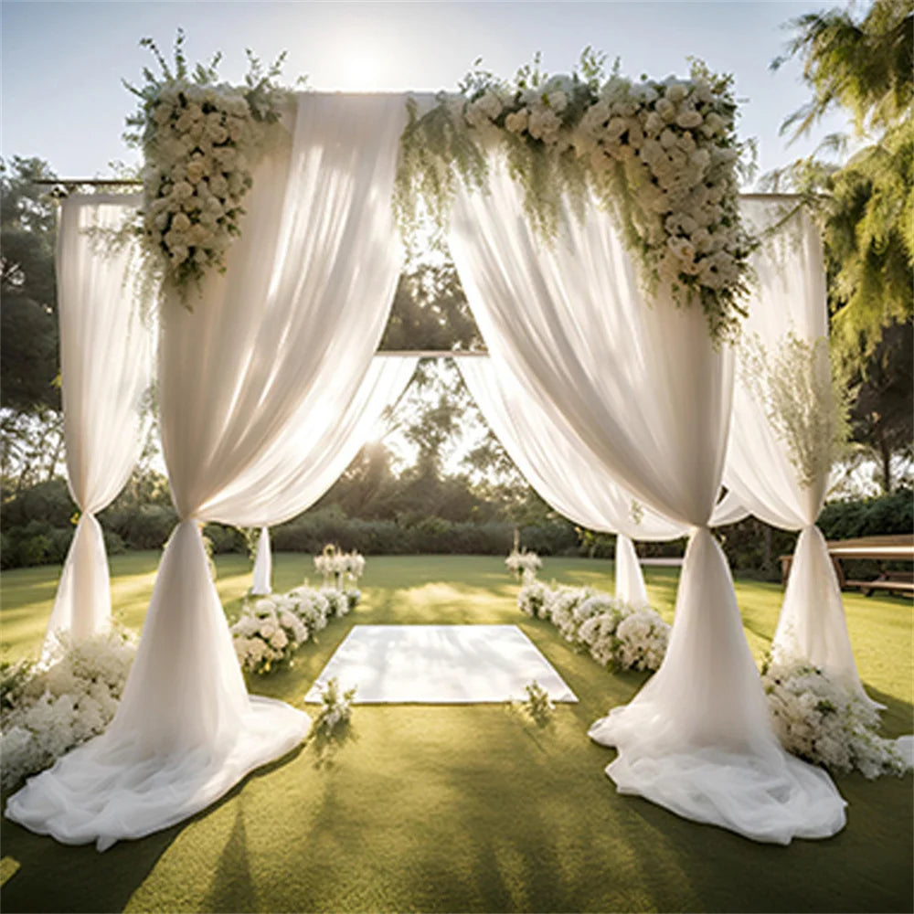 1/2/3/5/10M Wedding Tulle Backdrop Curtains