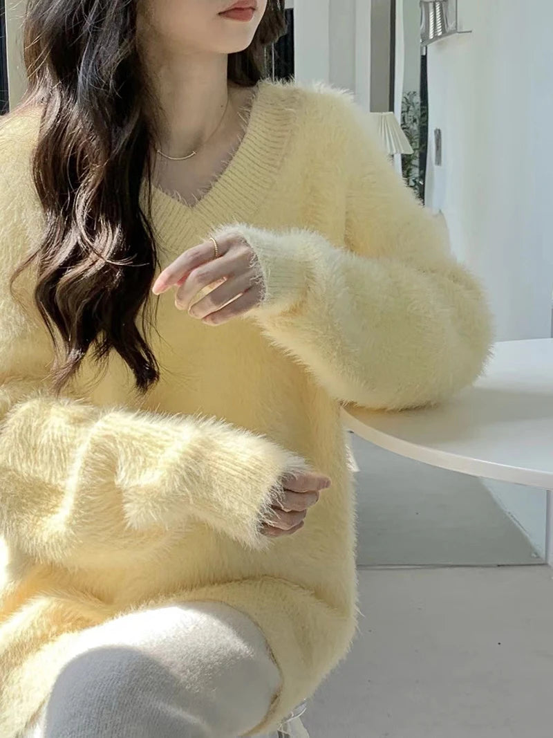 Long Hair  Fur Yarn 500g Simulation Smooth Soft Non Shedding Woolen Sweater Hat Yarn for Hand Knitting Winter Fashion