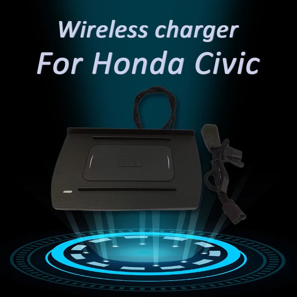 wireless charger For Honda Civic 2018 2020 phone holder car charge fast charging pad mobile mount Accessories