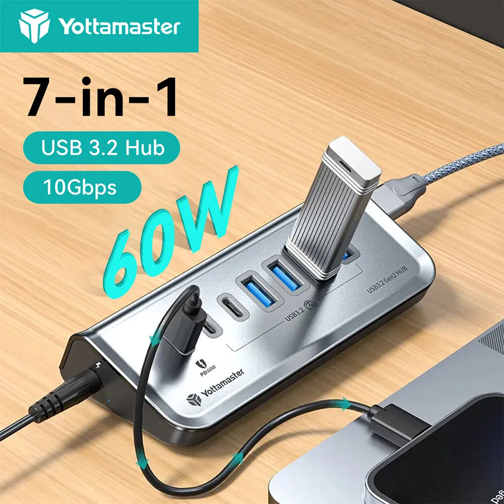 Yottamaster 10Gbps Hub USB 3.2 Docking Station Data Transfer