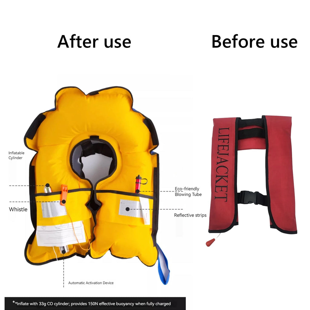 Automatic Inflatable Life Vests with Reflective Strips &amp; Safety