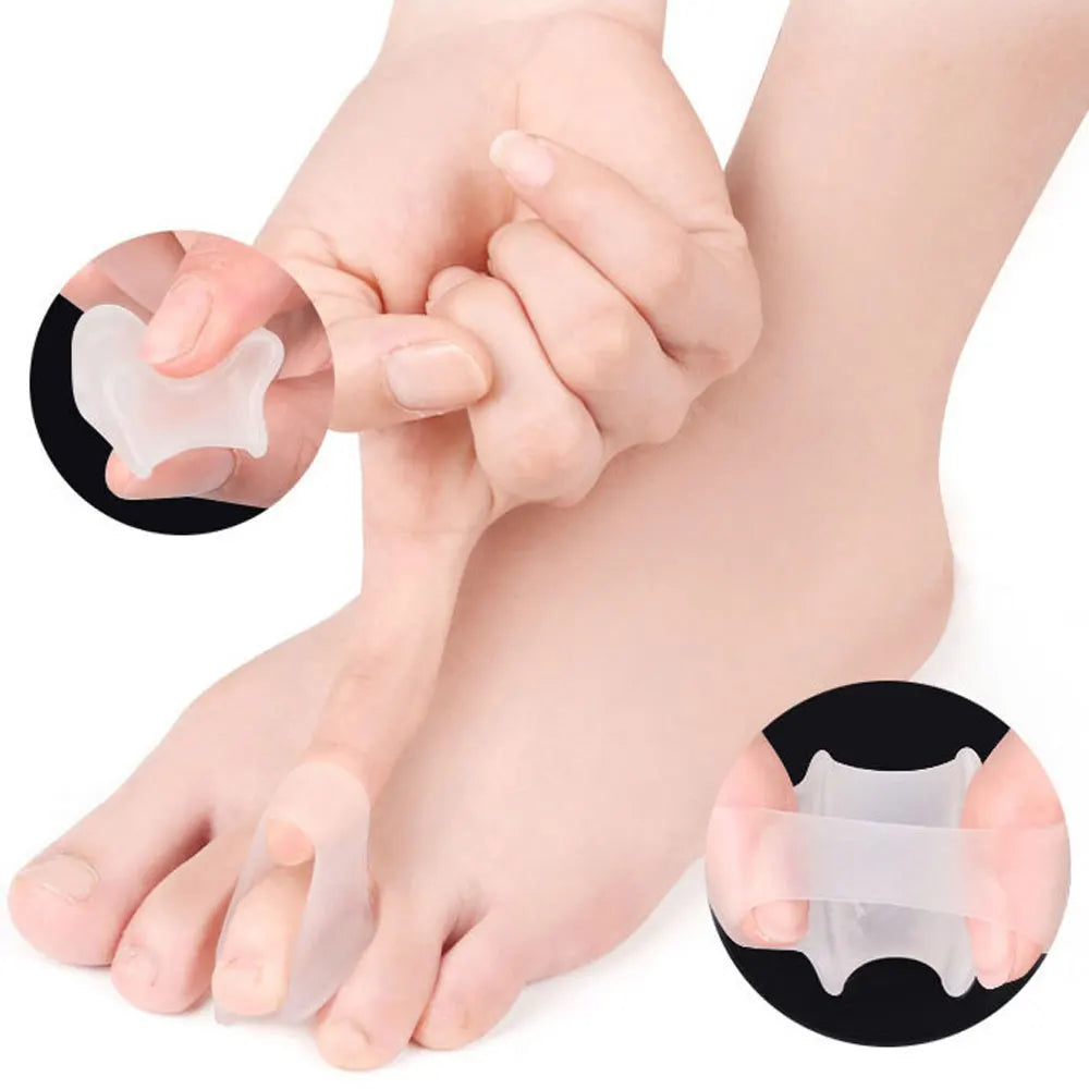 2Pcs Hammer Toe Corrector Hammertoe Straightener for Curled Crooked Bent Claw and Overlapping Toes Bunion Pads Protective Pad