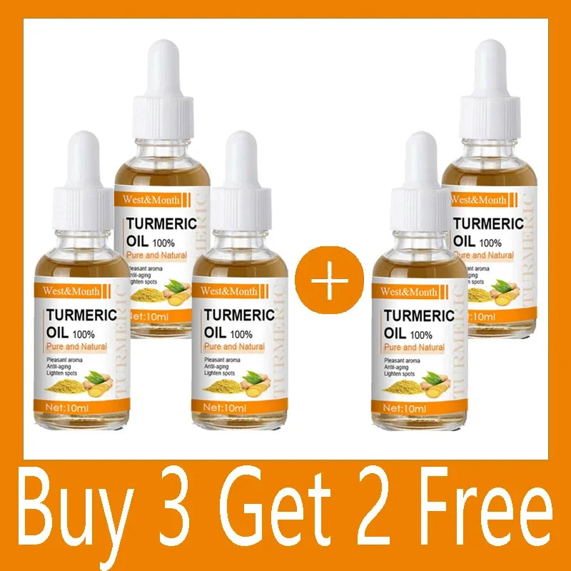Turmeric Whitening Freckles Serum Remove Dark Spots Melasma Brighten Lighten Melanin Improve Dull Anti-aging Face Skin Care 10ml