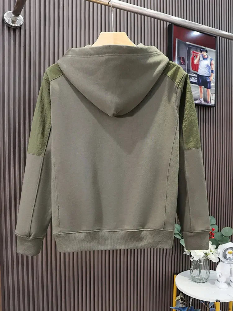 Loose Men's Hooded Sweatshirt Solid Black No Brand Cheap Simple Warm Male Hoodie Funny Overfit Sweat Shirt Tops High Quality Emo