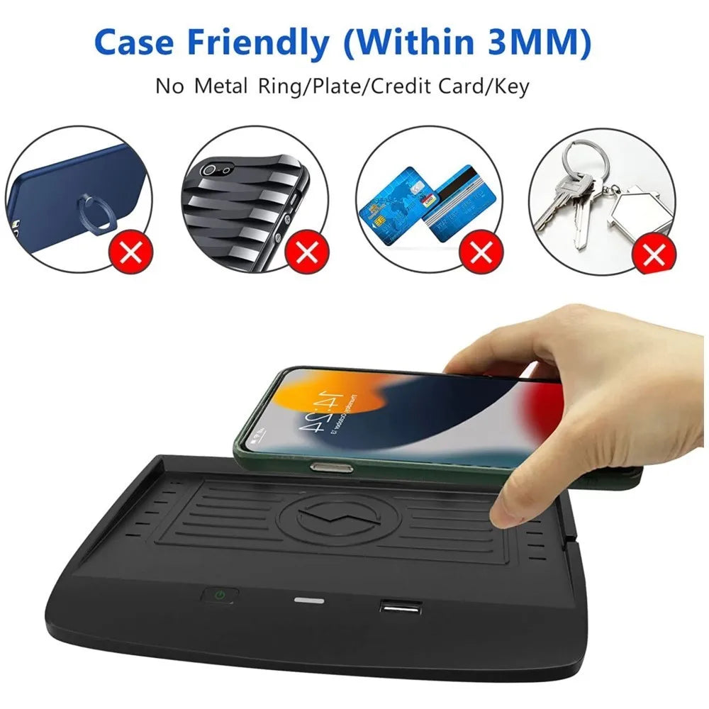 For Nissan Rogue T33 2021 2022 2023 2024 Car Wireless Charger Qi Car Mobile Phone Wireless Charging Pad Interior Accessories