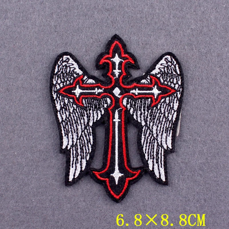 Devil Patch Iron On Patches For Clothing Thermoadhesive Patches On Clothes DIY Gothic Embroidery Patch Stripe Badges On Backpack