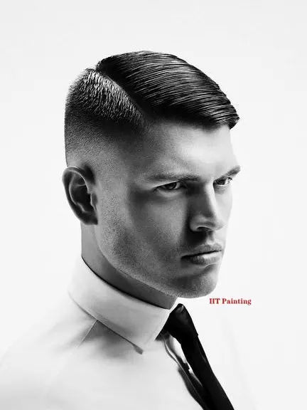 Fashion Man Hairstyle Model Hairdressing Poster Male Hair Design Canvas Painting Wall Pictures Salon Barber Shop Home Decor