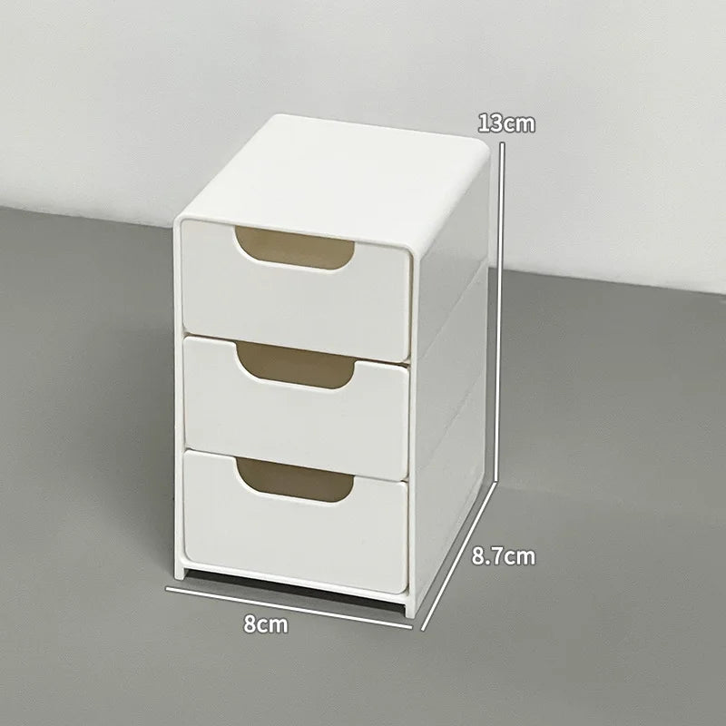 For Desk Perfect for Office Supplies Jewelry Cosmetics Storage Desk Organizer Mini Chic 3-Tier Drawer Organizer